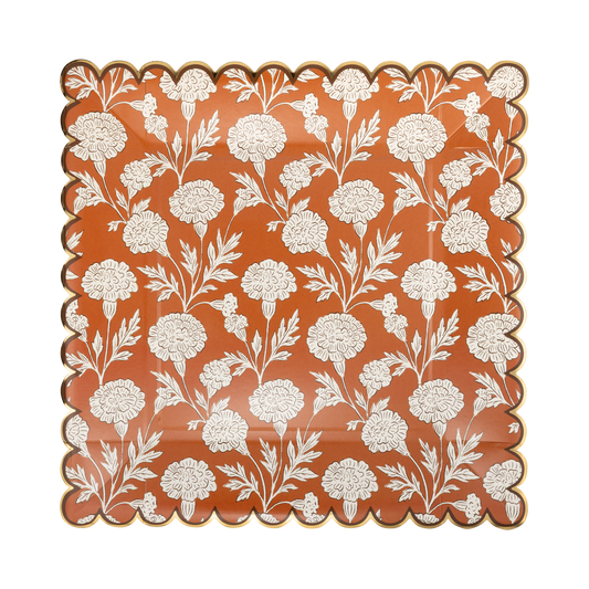 Plato grande cuadrado Flora de otoño- pack 8 uds.