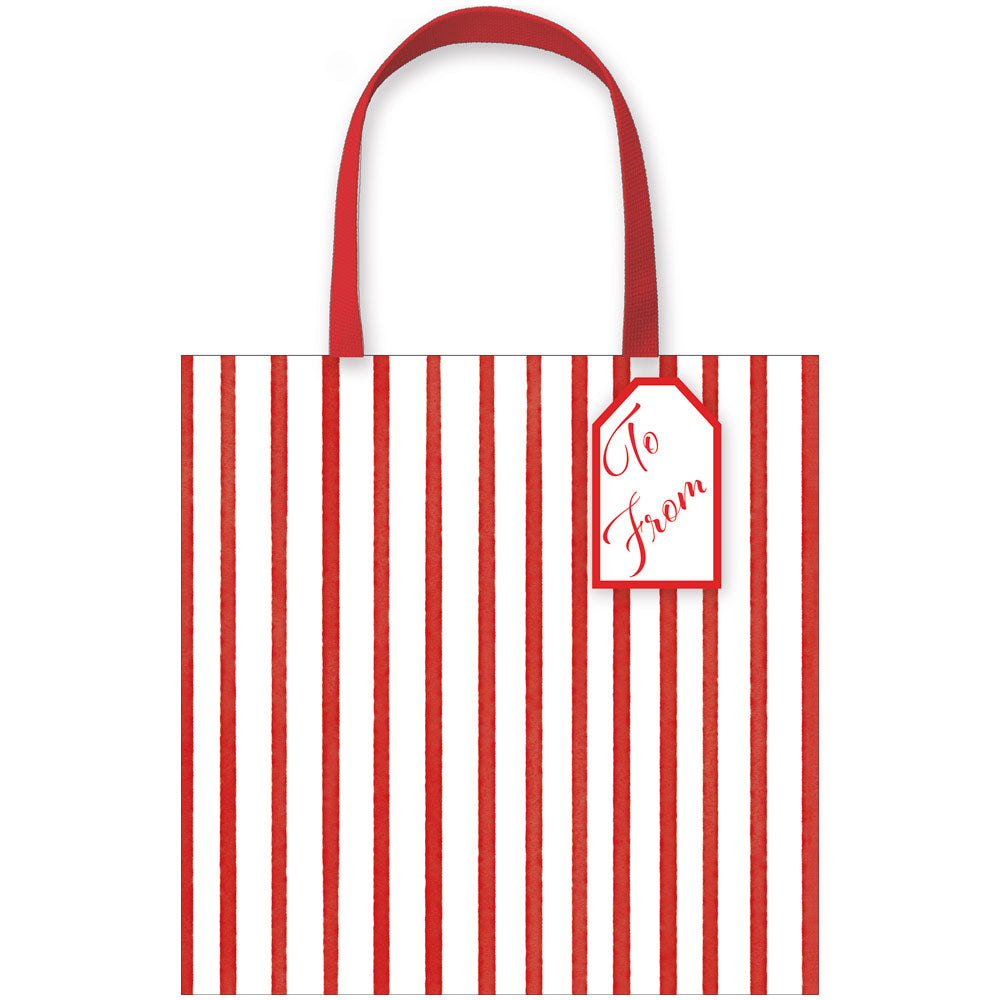 Bolsa de Regalo Rayas Blancas y Rojas