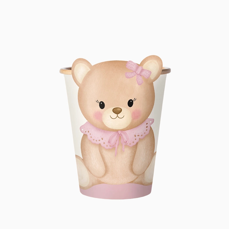 Vaso Baby Osito Rosa- pack 6 uds.