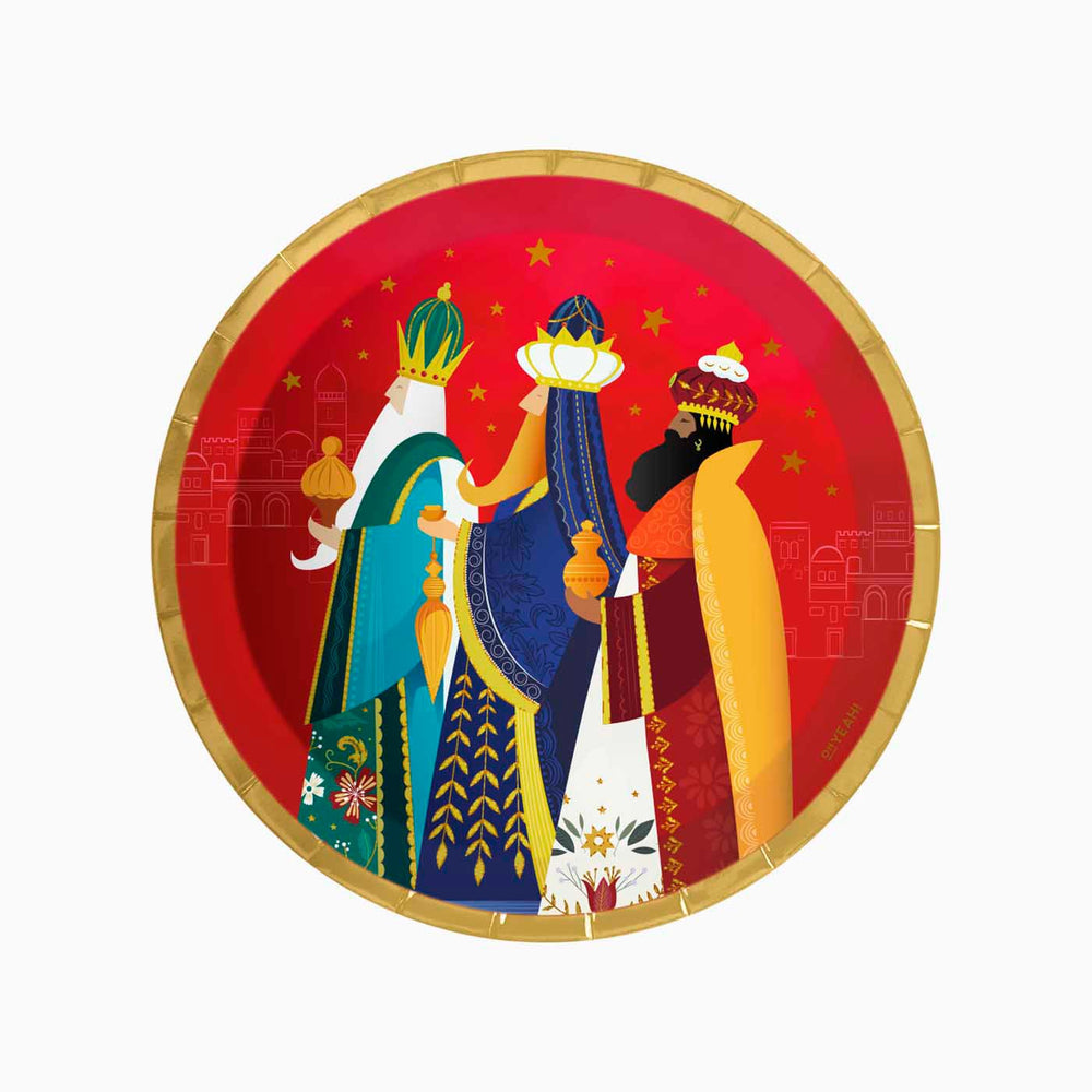 Platos medianos Reyes Magos - pack 6 uds.
