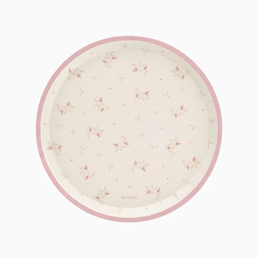 Plato Pequeño Floral rosa