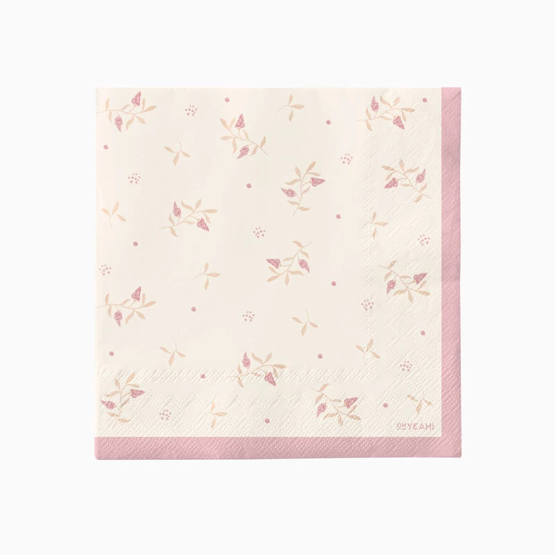 Servilletas Floral rosa- pack 20 uds.