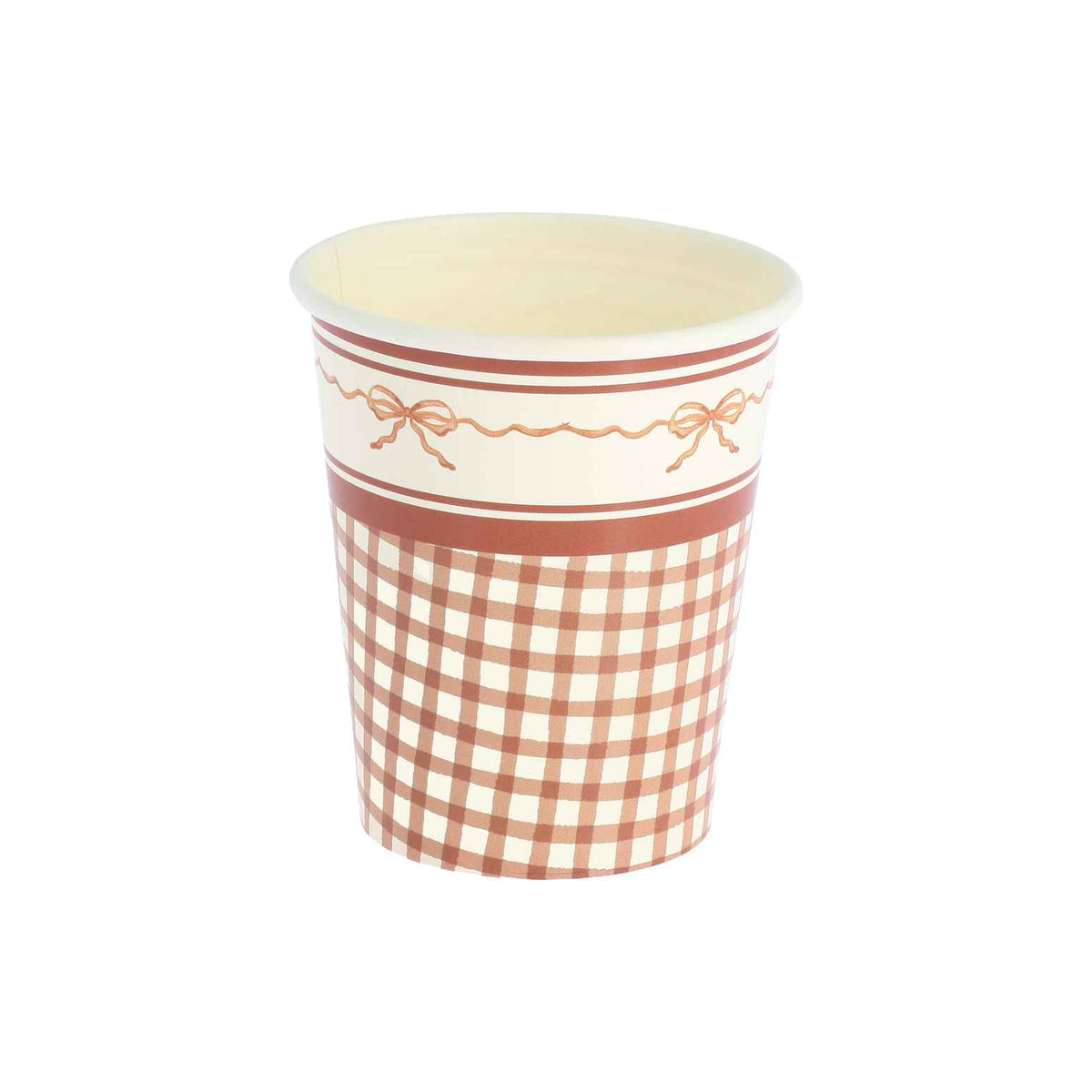 Vaso vichy marrón- pack 8 uds.
