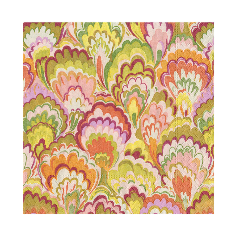 Servilletas medianas marmoladas multicolor- pack 20 uds.