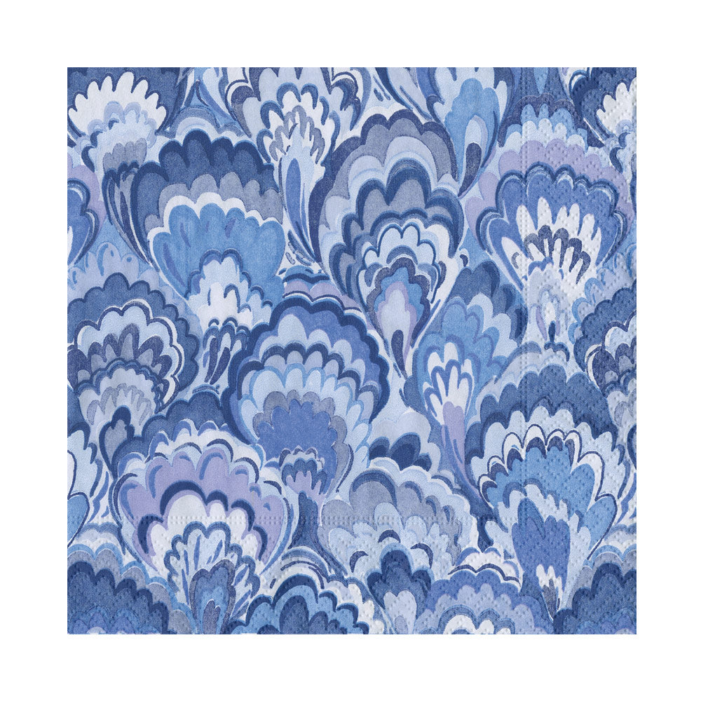 Servilletas medianas marmoladas azul- pack 20 uds.