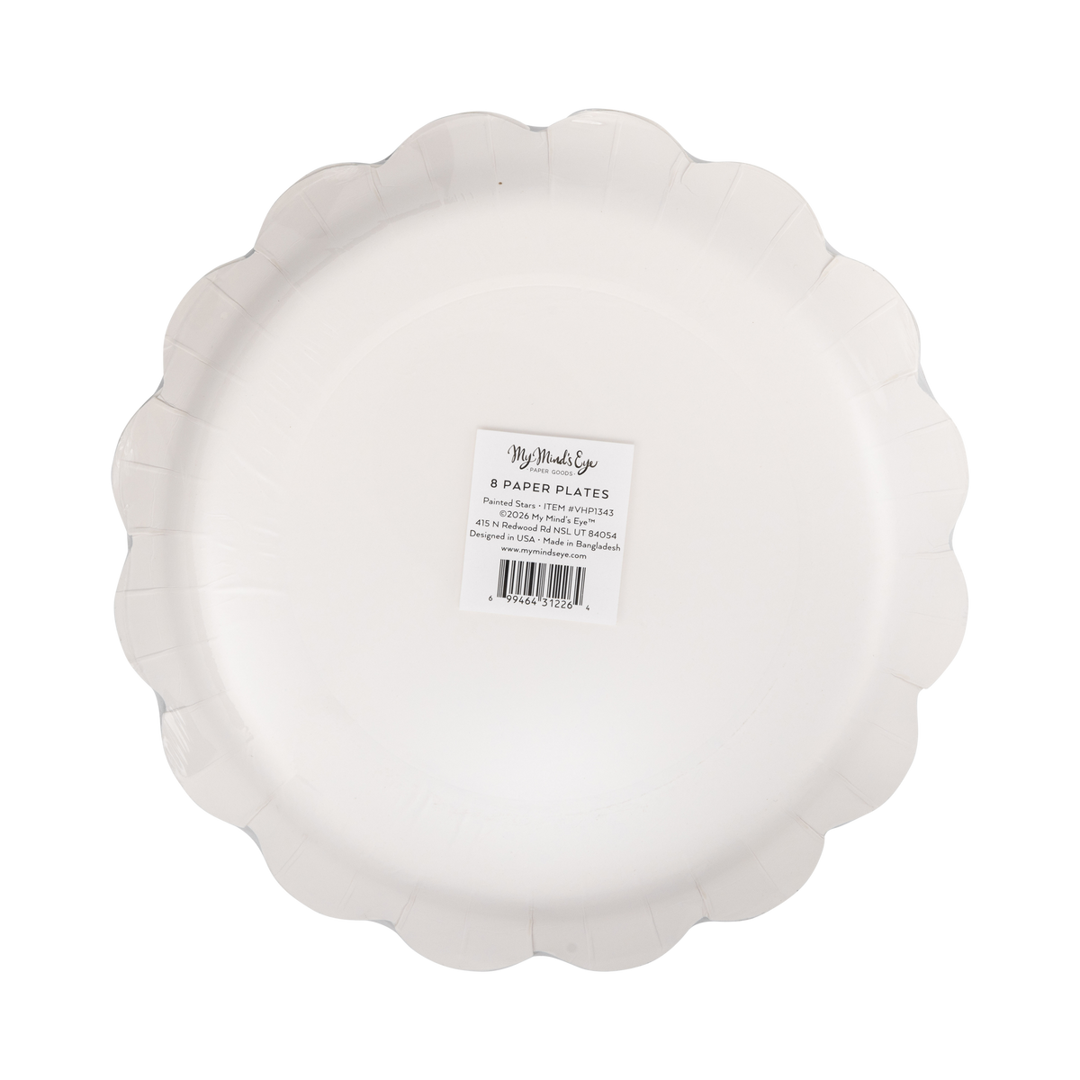 Plato de estrellas naranja y negro- pack 8 uds