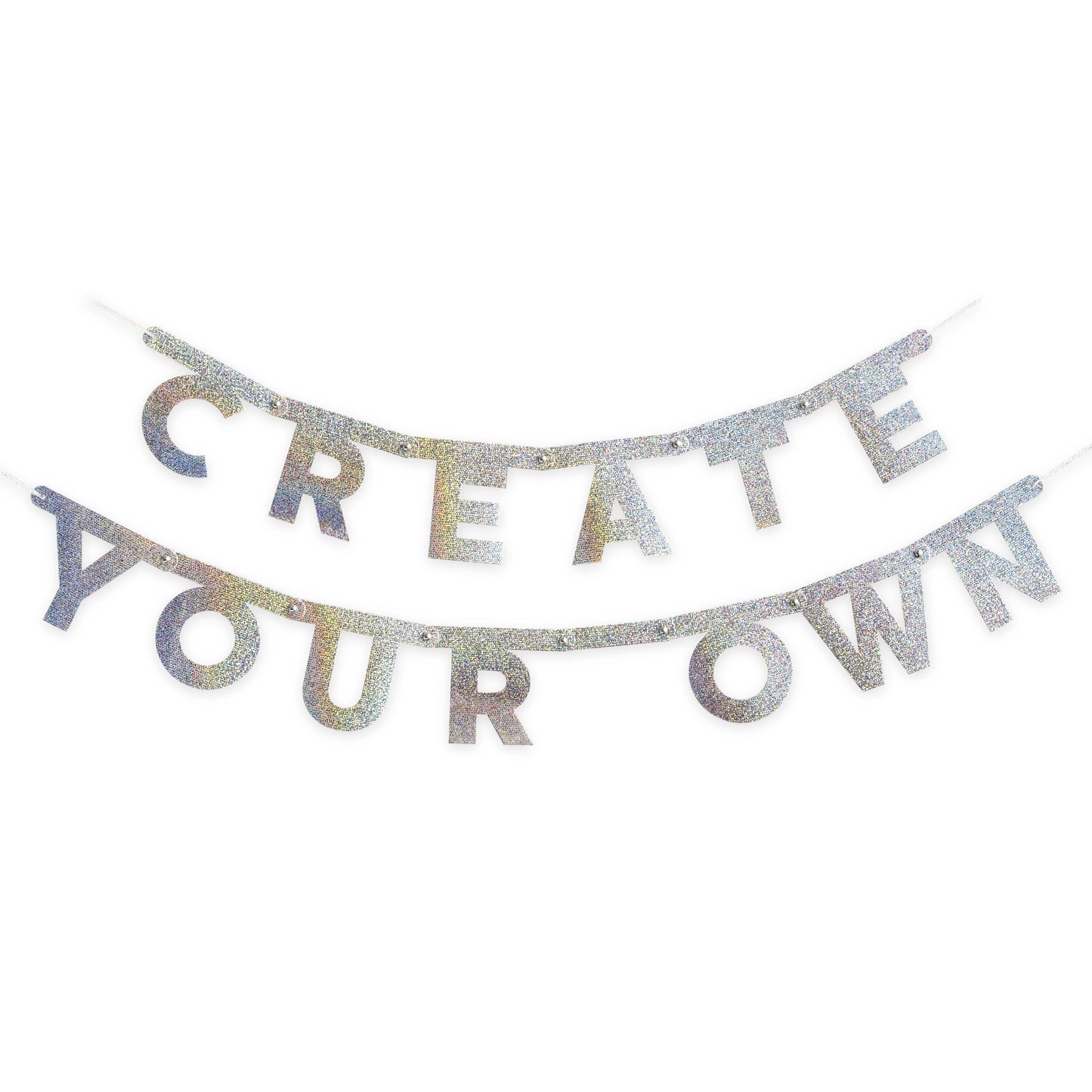 Guirnalda de letras iridiscente para personalizar