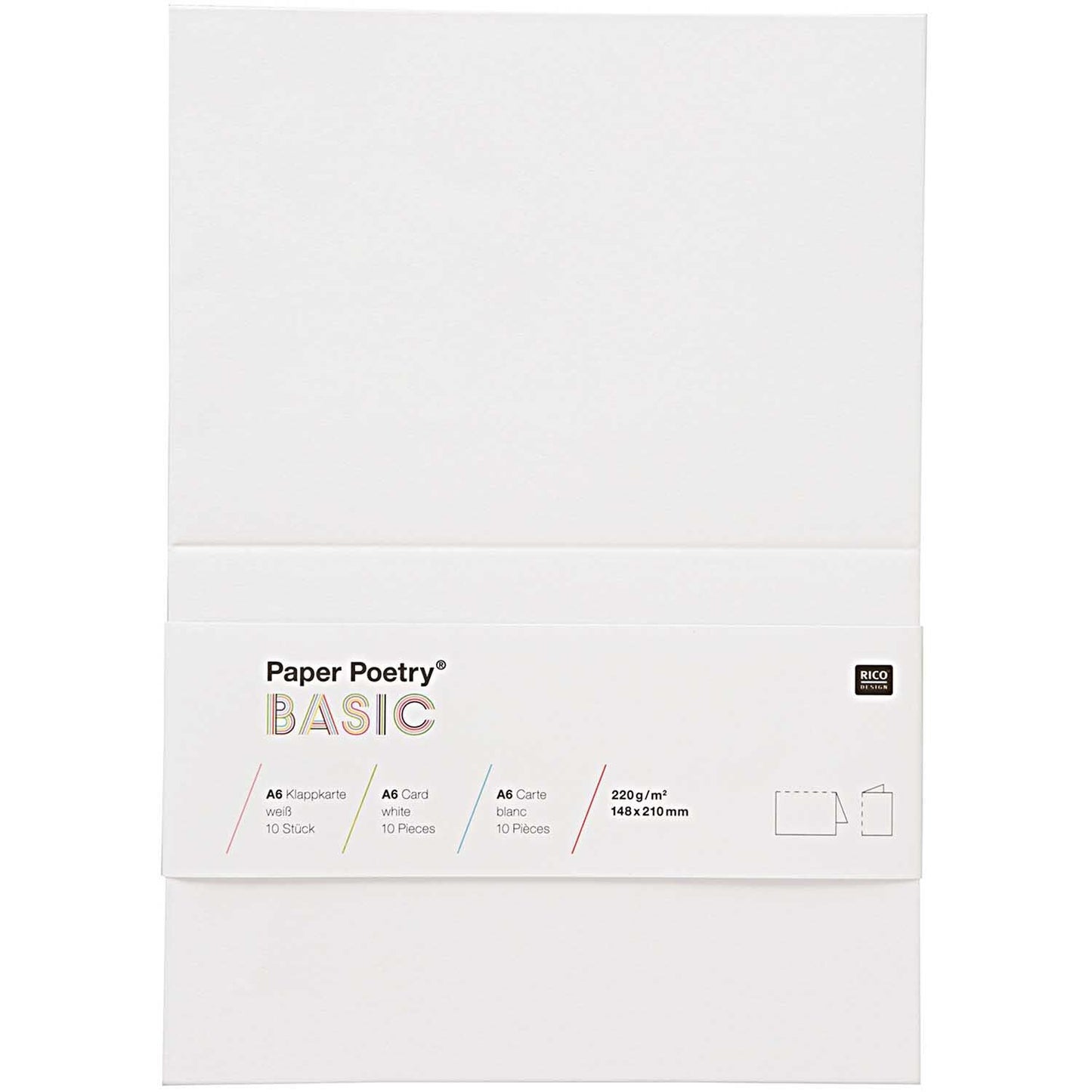 Tarjeta Plegable en Blanco A6 - Pack 10 uds.