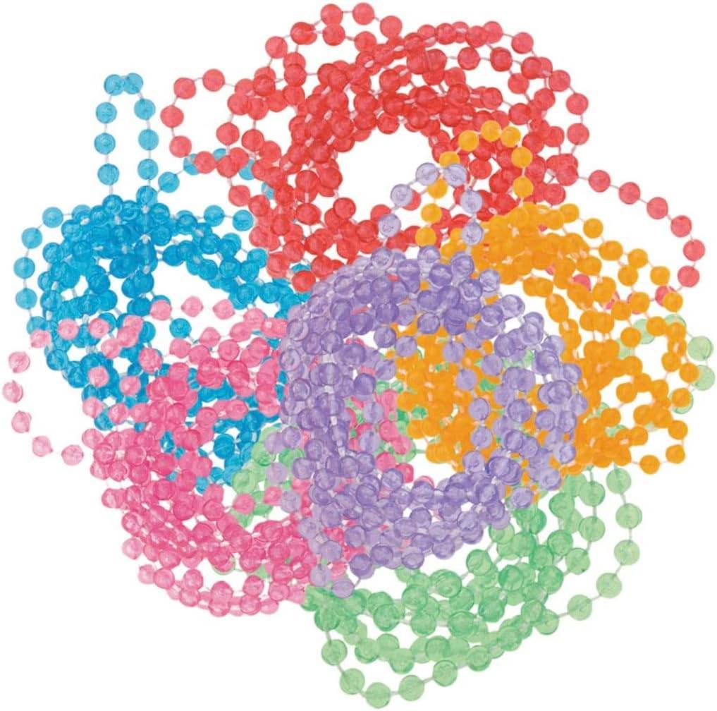 Collares transparentes de colores - pack 6 uds.