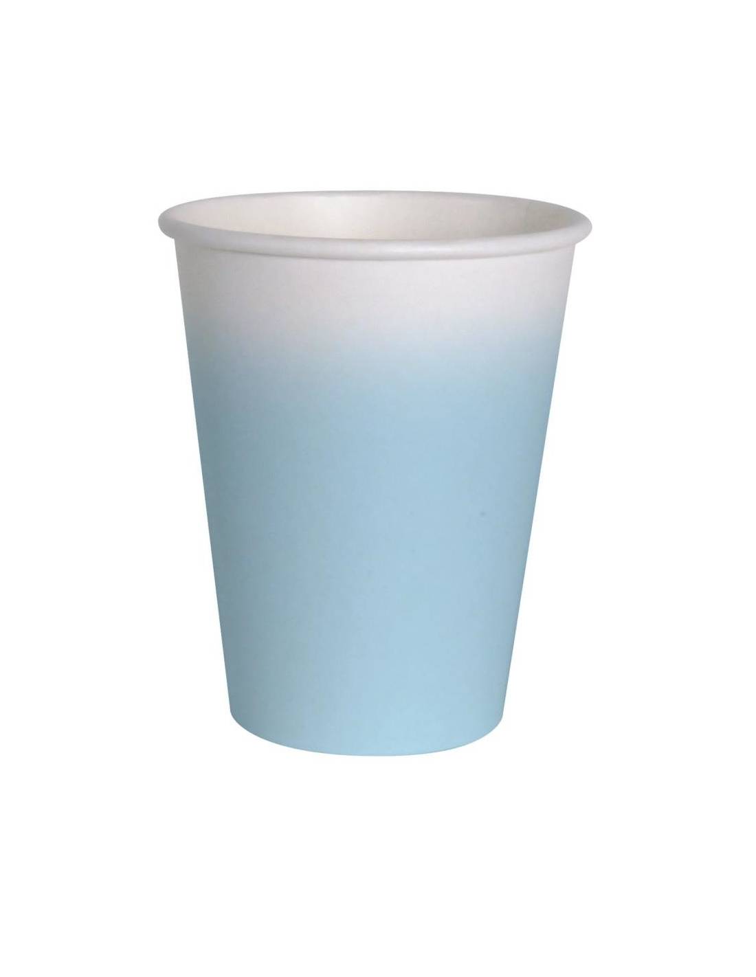 Vaso celeste degradado compostable - pack 8 uds.