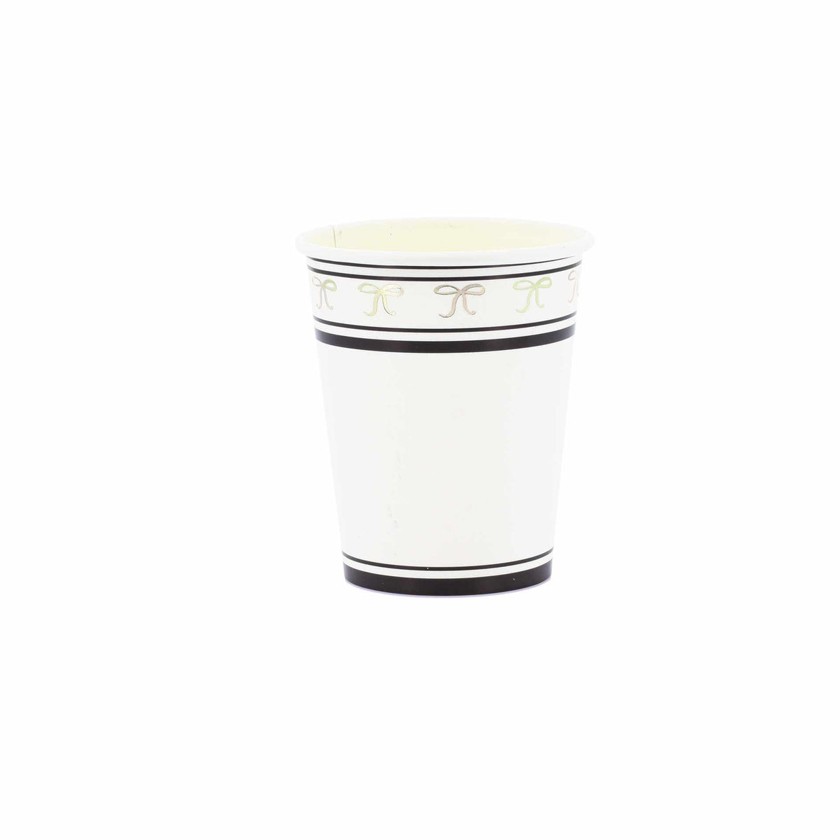 Vaso blanco dibujo lazos- pack 8 uds.