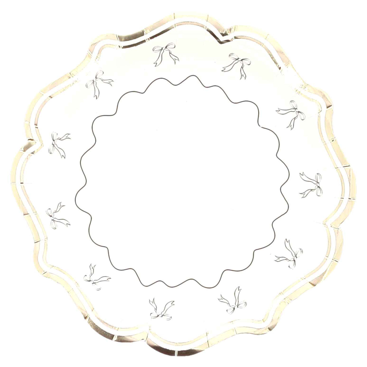 Plato grande dibujo lazos- pack 8 uds.