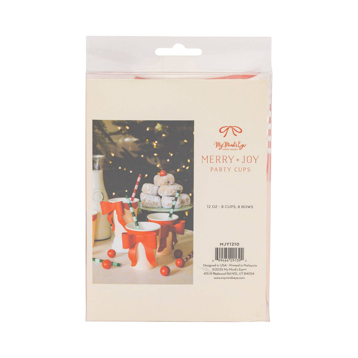Vaso Rojo y Rosa con Lazo- pack 8 uds.