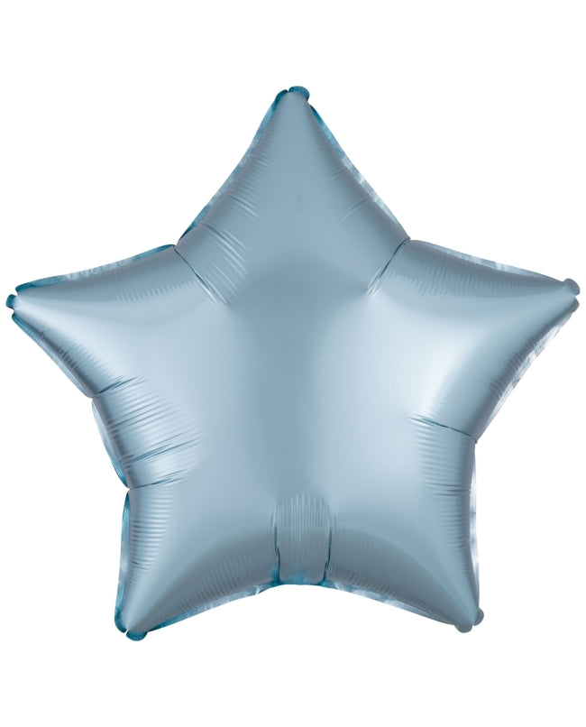 Globo foil estrella azul pastel satinada pequeña