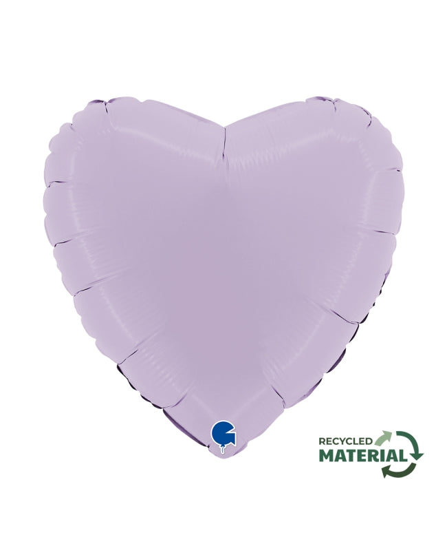 Globo foil corazón pequeño lila mate