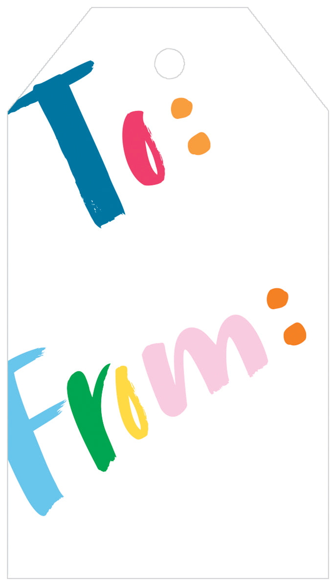 Etiquetas de regalo -To - From- pack 4 uds.