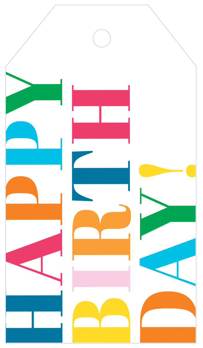 Etiquetas de regalo -Happy Birthday- pack 4 uds.