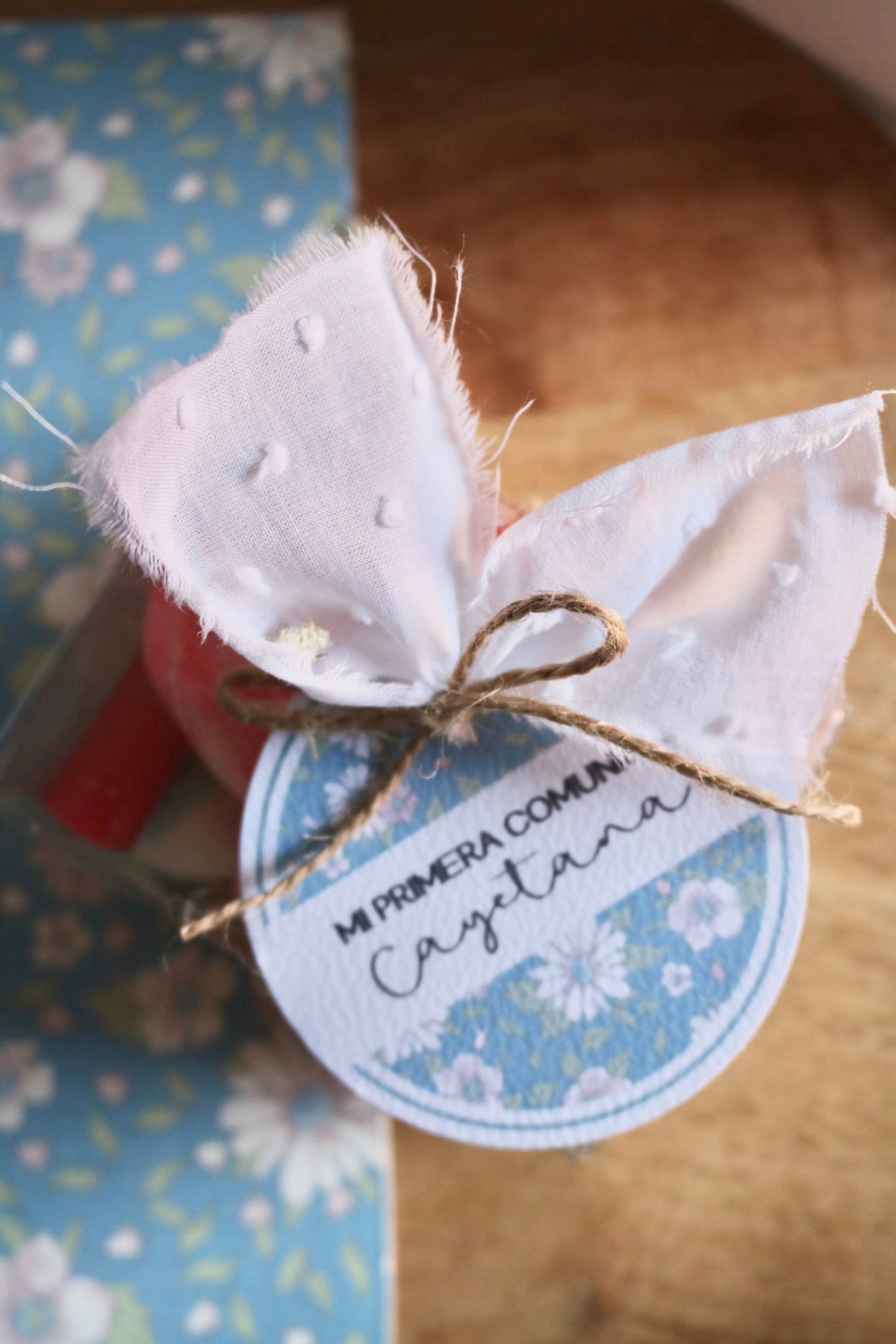 Cajita de chuches con etiqueta