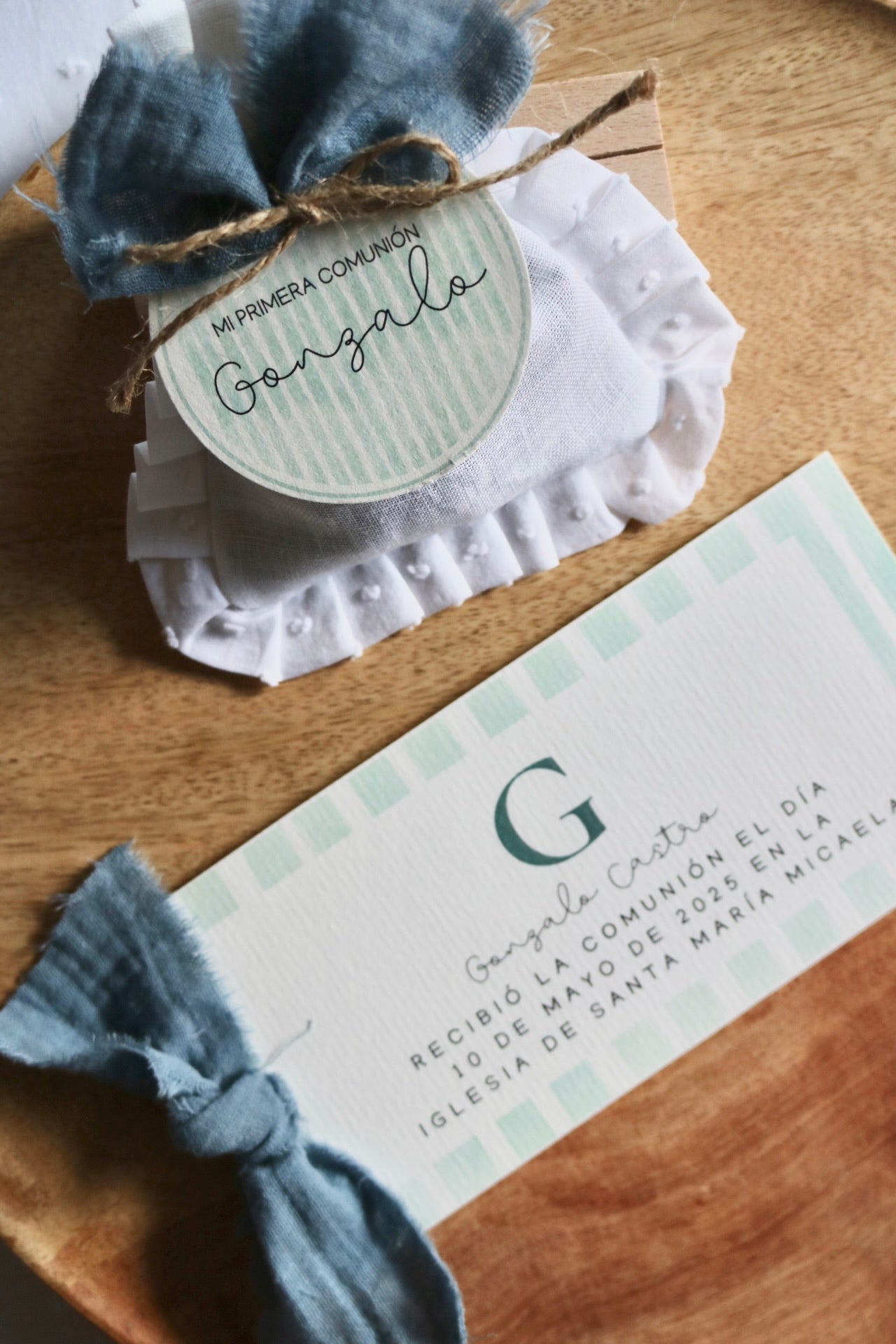 Saquito de lavanda con etiqueta