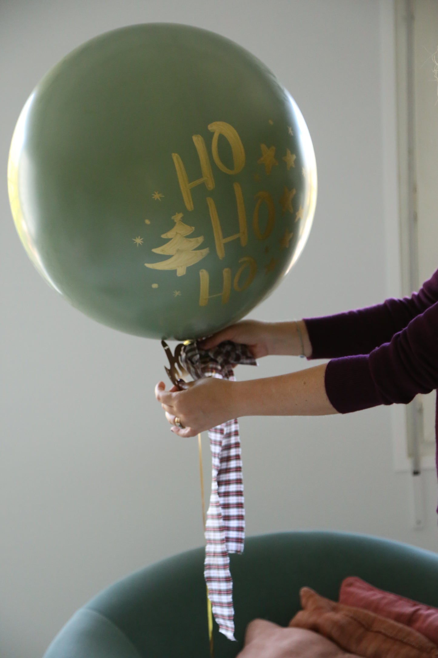 Lazo de tela cuadros