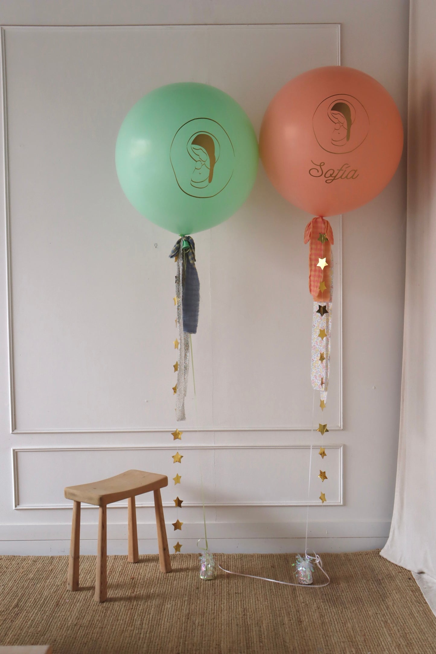 Globo virgencita Mezzetta verde menta