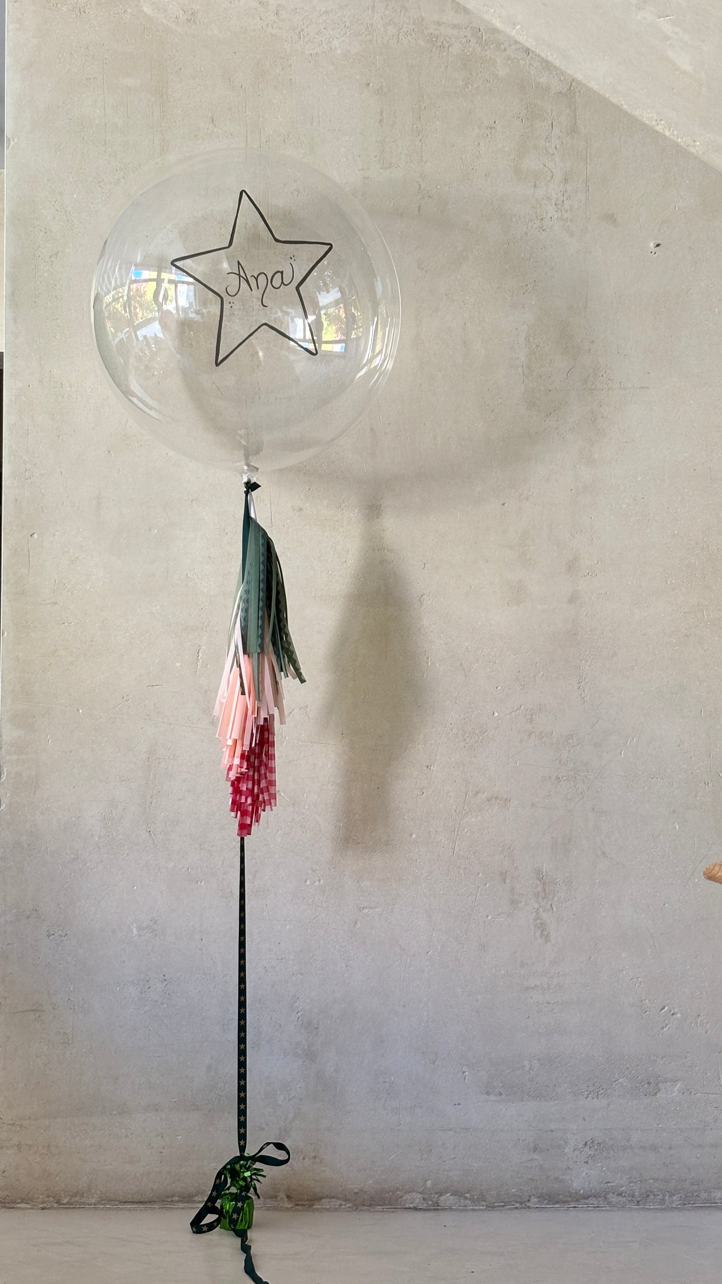Globo Burbuja Estrella y Borla