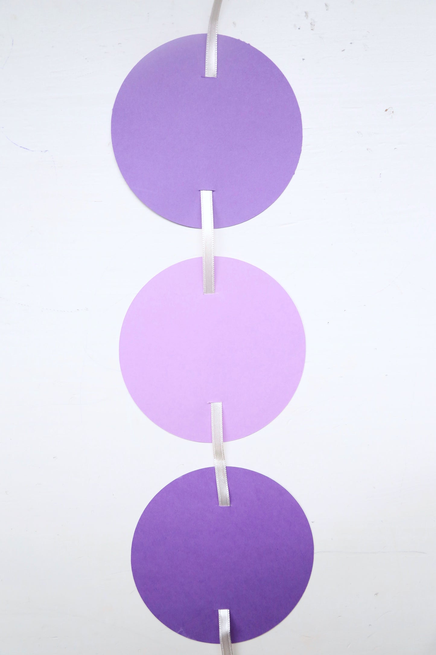 Cinta de globos artesanal círculos morados XL