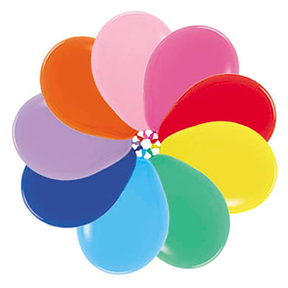 Globo de látex multicolor - pack 12 uds.