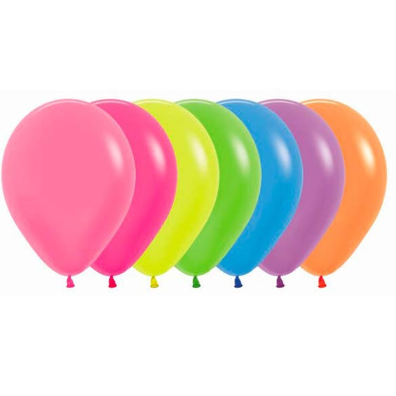 Globo de látex multicolor neón- pack 12 uds.