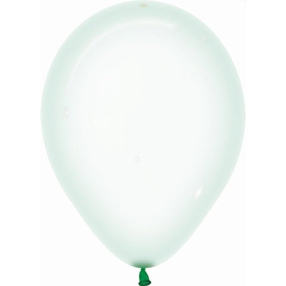 Globo de látex verde cristal- pack 50 uds.