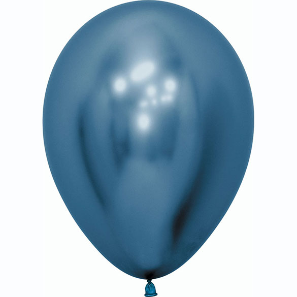 Globos de látex Azules Reflex lisos 30 cm. Pack 50 u.