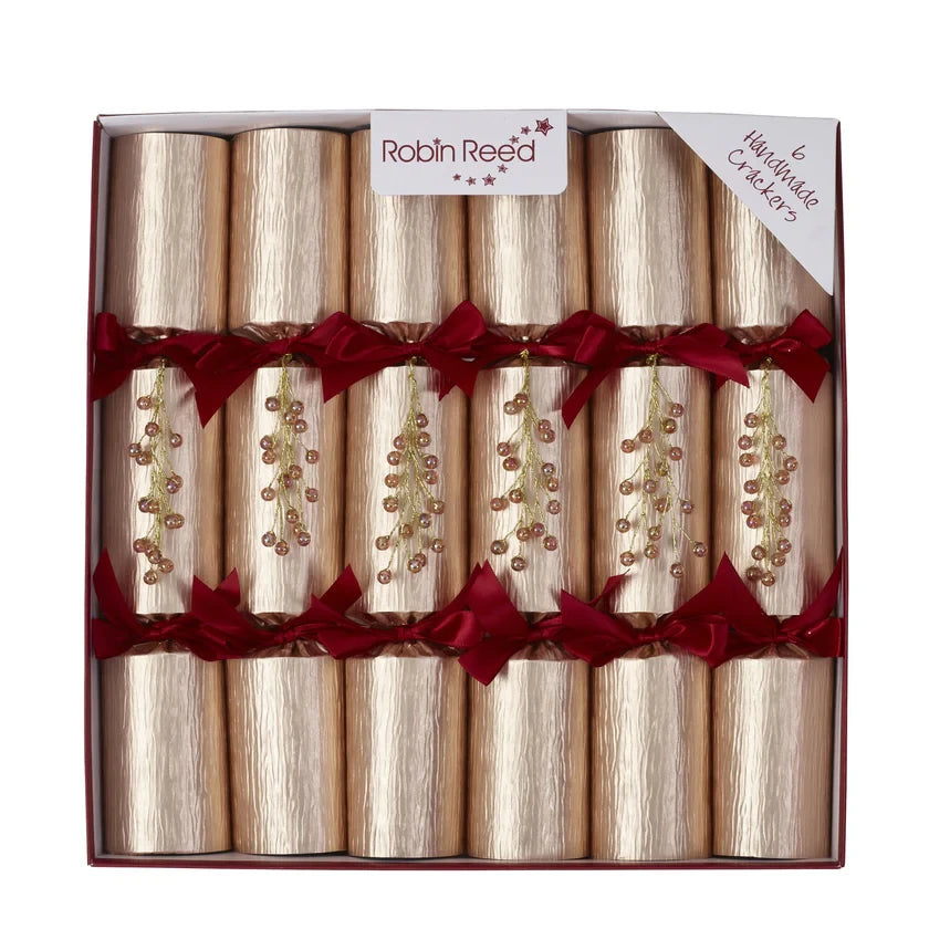 Crackers Dorados con Lazo Rojo - Pack 6 uds.