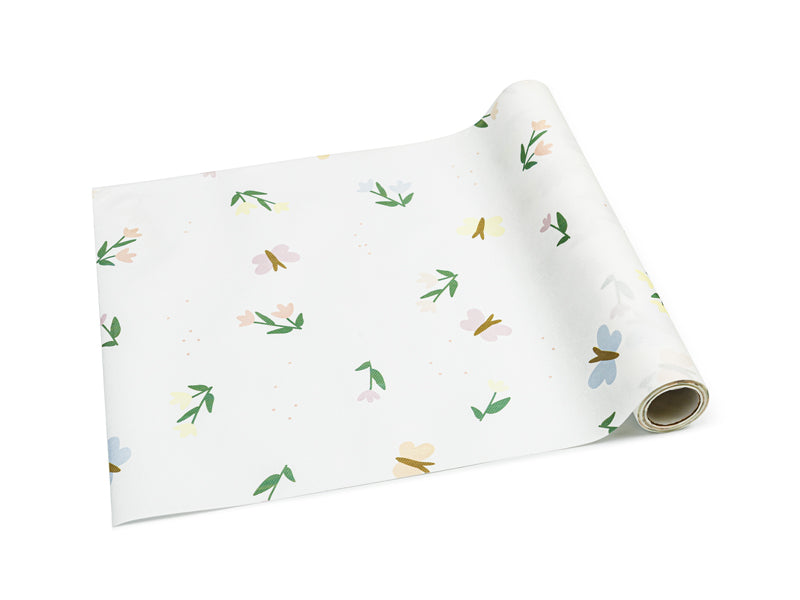 Camino de mesa flores y mariposas