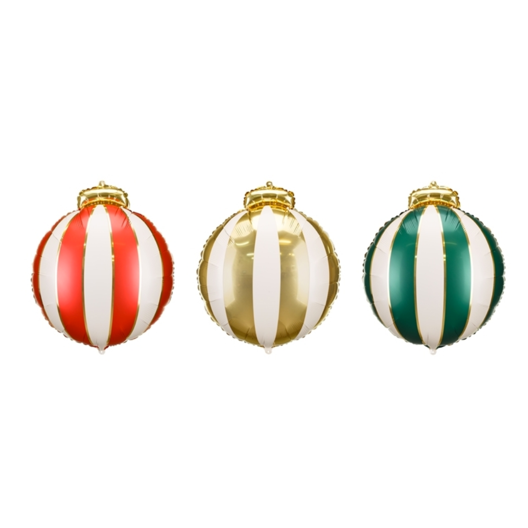 Globo bola navidad- pack 3 uds.