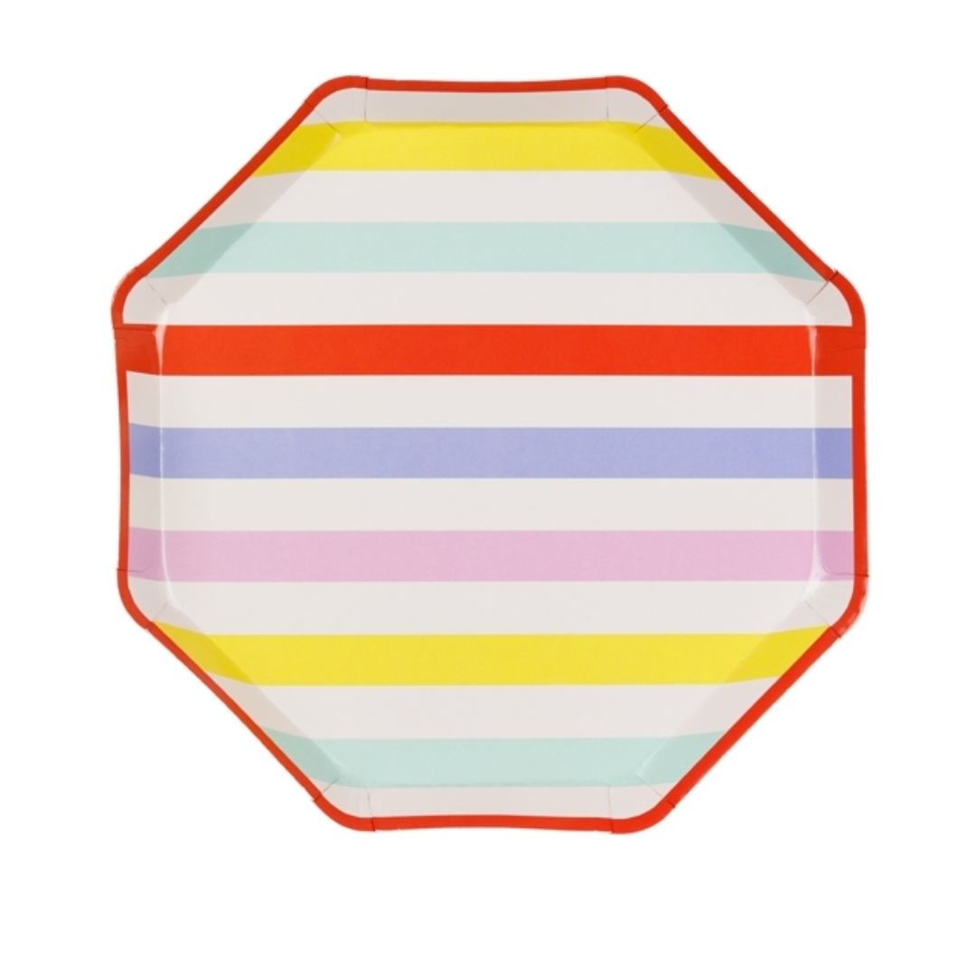 Platos Rayas de colores – Pack 6 uds.