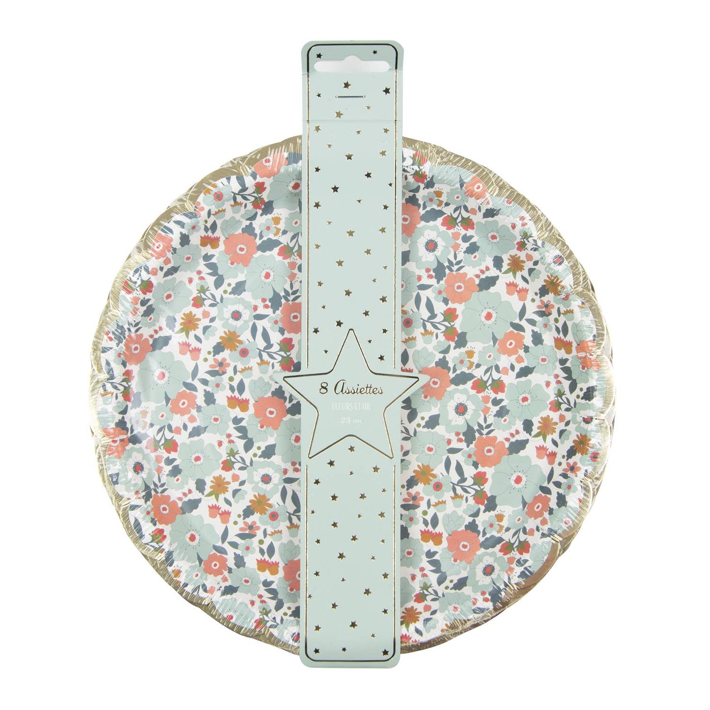 Platos pequeños festoneados de flores- pack 8 uds.