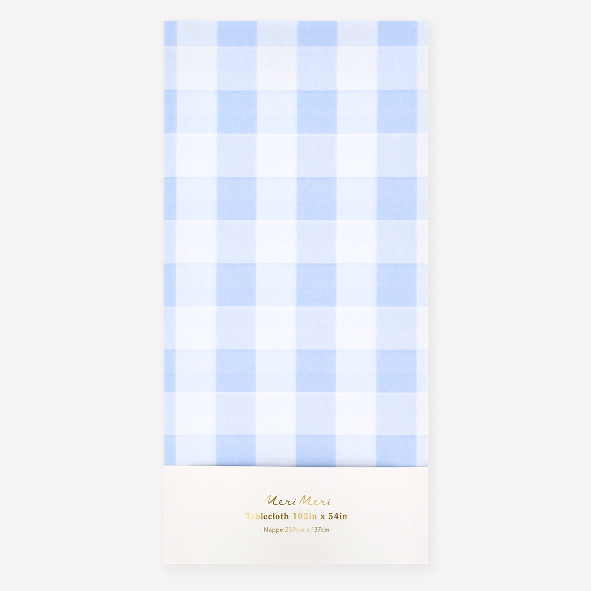 Mantel desechable vichy azul