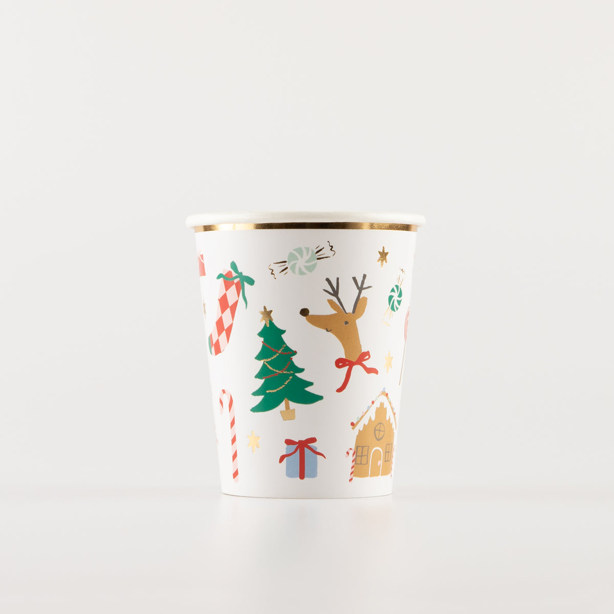 Vasos estampados Navidad- pack 8 uds.
