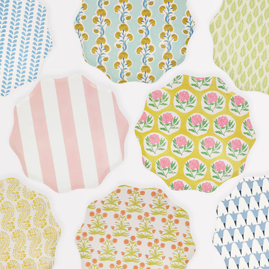 Platos florales Molly Mahon grandes - Pack 8 uds.