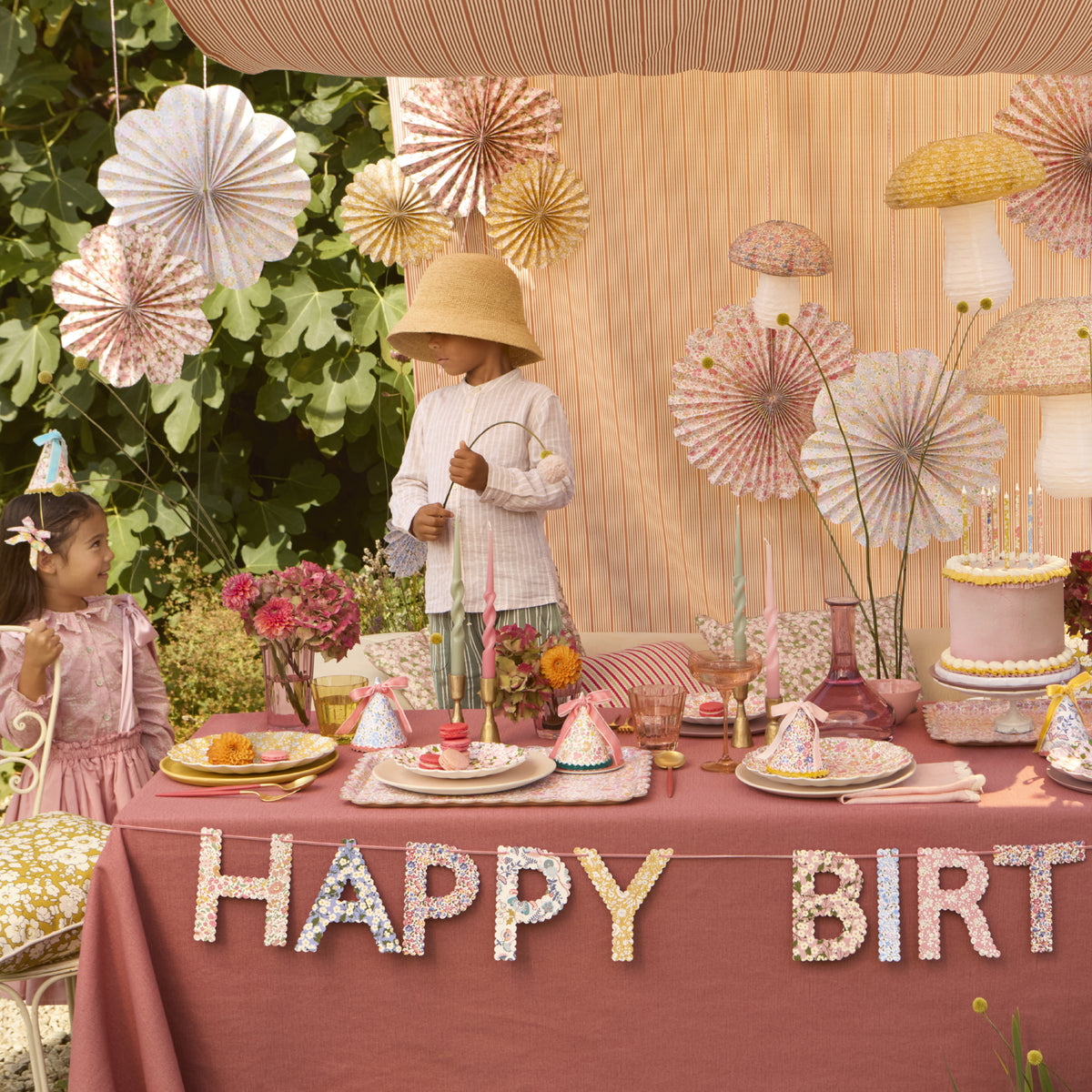 Molinillos adornos de papel liberty- pack 6 uds.