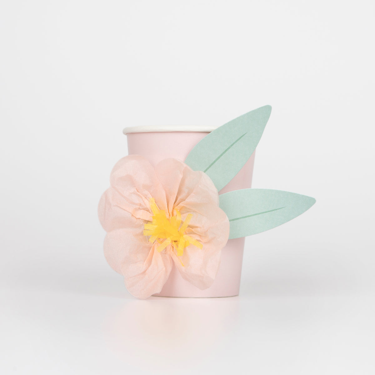 Vasos flor de papel- pack 8 uds.