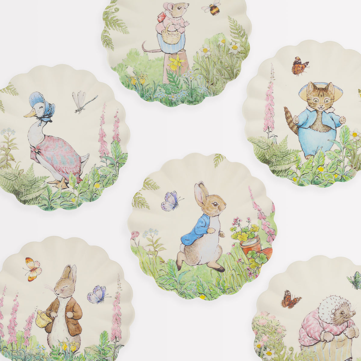 Platos pequeños melamina Peter Rabbit - Pack 6 uds.