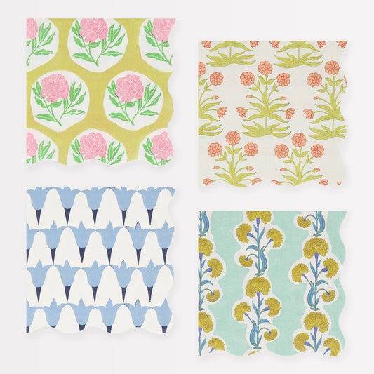 Servilletas florales Molly Mahon grandes - pack 16 uds.