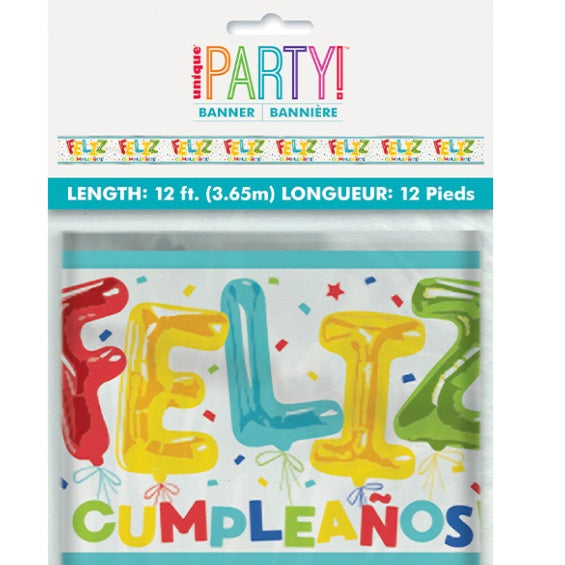 Pancarta -Feliz cumpleaños- pack 4 uds. – Caprichos de Goya