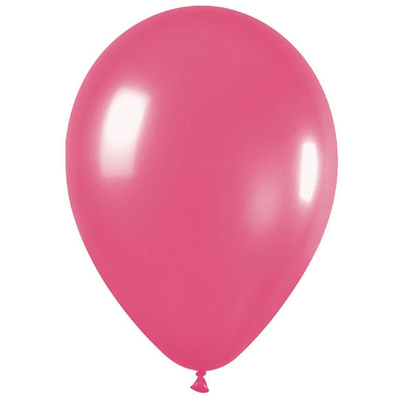 Globos de látex Magenta lisos 30 cm. Pack 12 u.