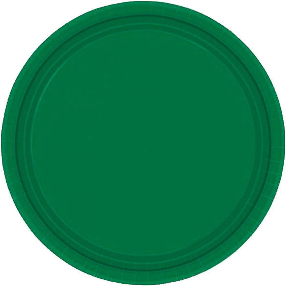 Platos lisos verdes 18 cm, Pack 8 u.
