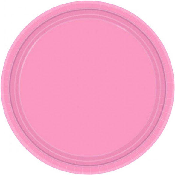 Platos lisos rosa 23 cm, Pack 8 u.