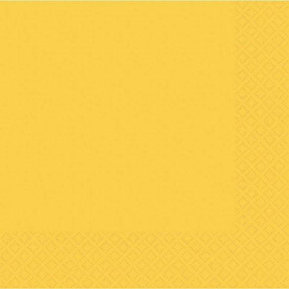 Servilletas amarillas 25 x 25 cm, Pack 20 u.