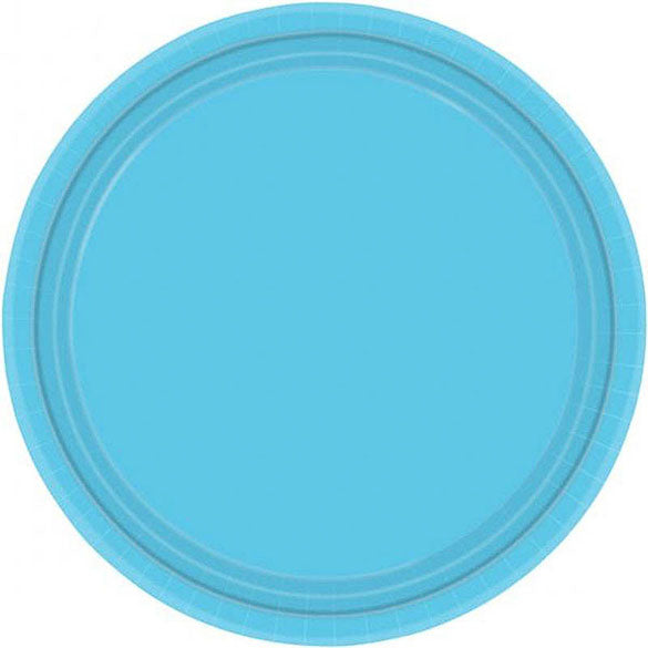 Plato liso turquesa pequeño -pack 8 uds.Plato liso turquesa pequeñ