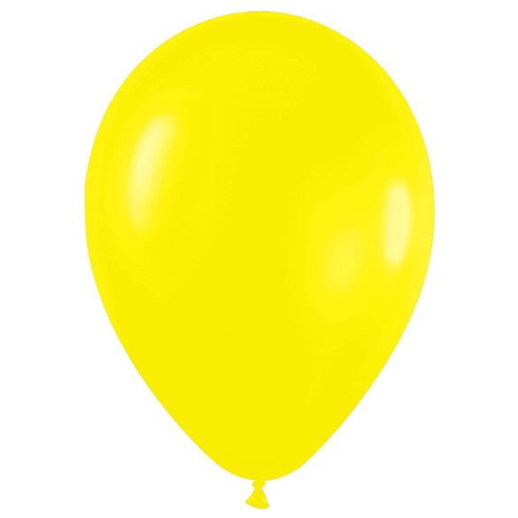 Globos de látex Amarillos lisos 30 cm. Pack 12 u.